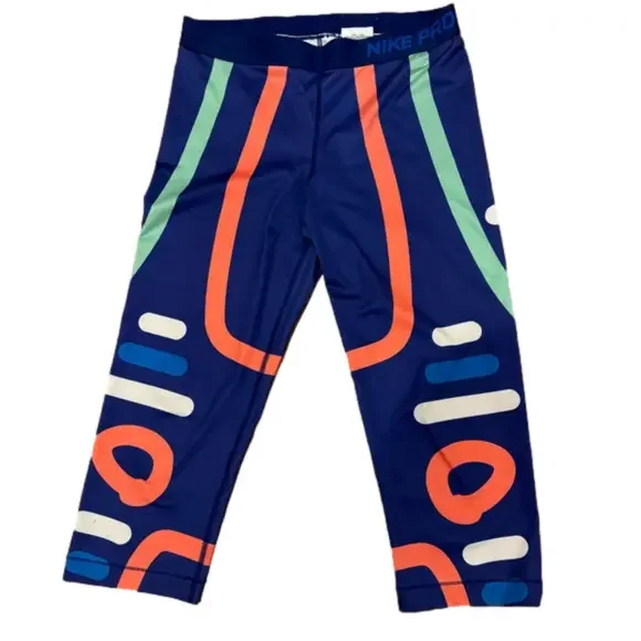 3 PIECES 90s NIKE DRI-FIT CROPPED LEGGINGS  PILATES, YOGO & BARRE CAPRI PANT L - Picture 3 of 11